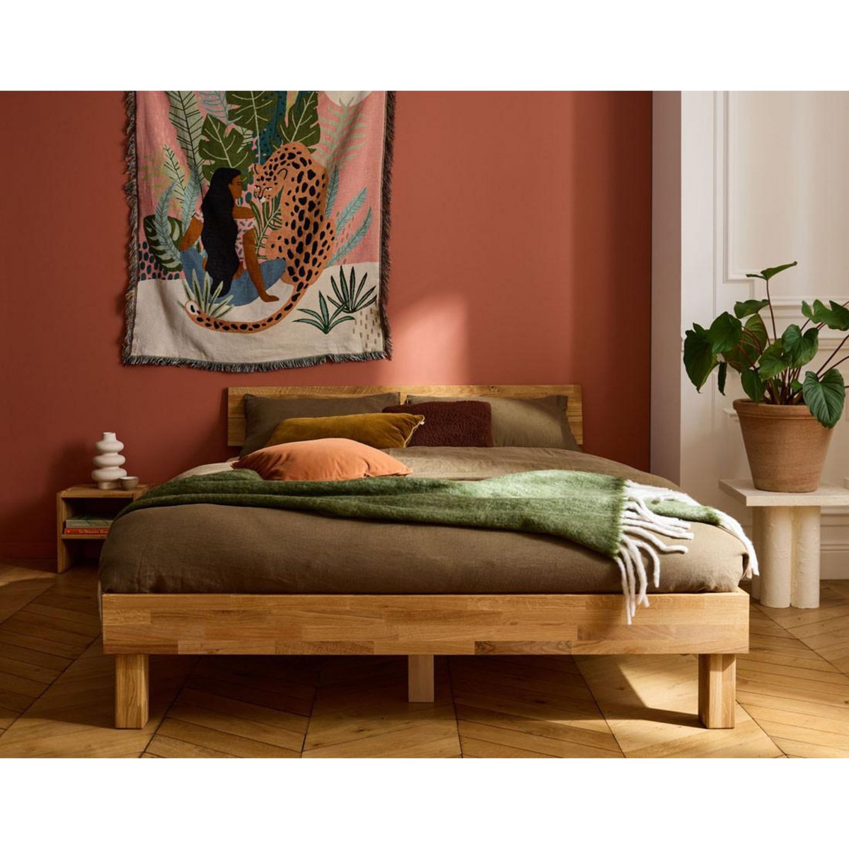 LISA DESIGN Bonnie - cadre de lit - 140x200 cm - chêne massif