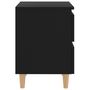 Voir la diapositive 5 : VIDAXL Tables de chevet avec pieds en pin 2 pcs Noir 40x35x50 cm