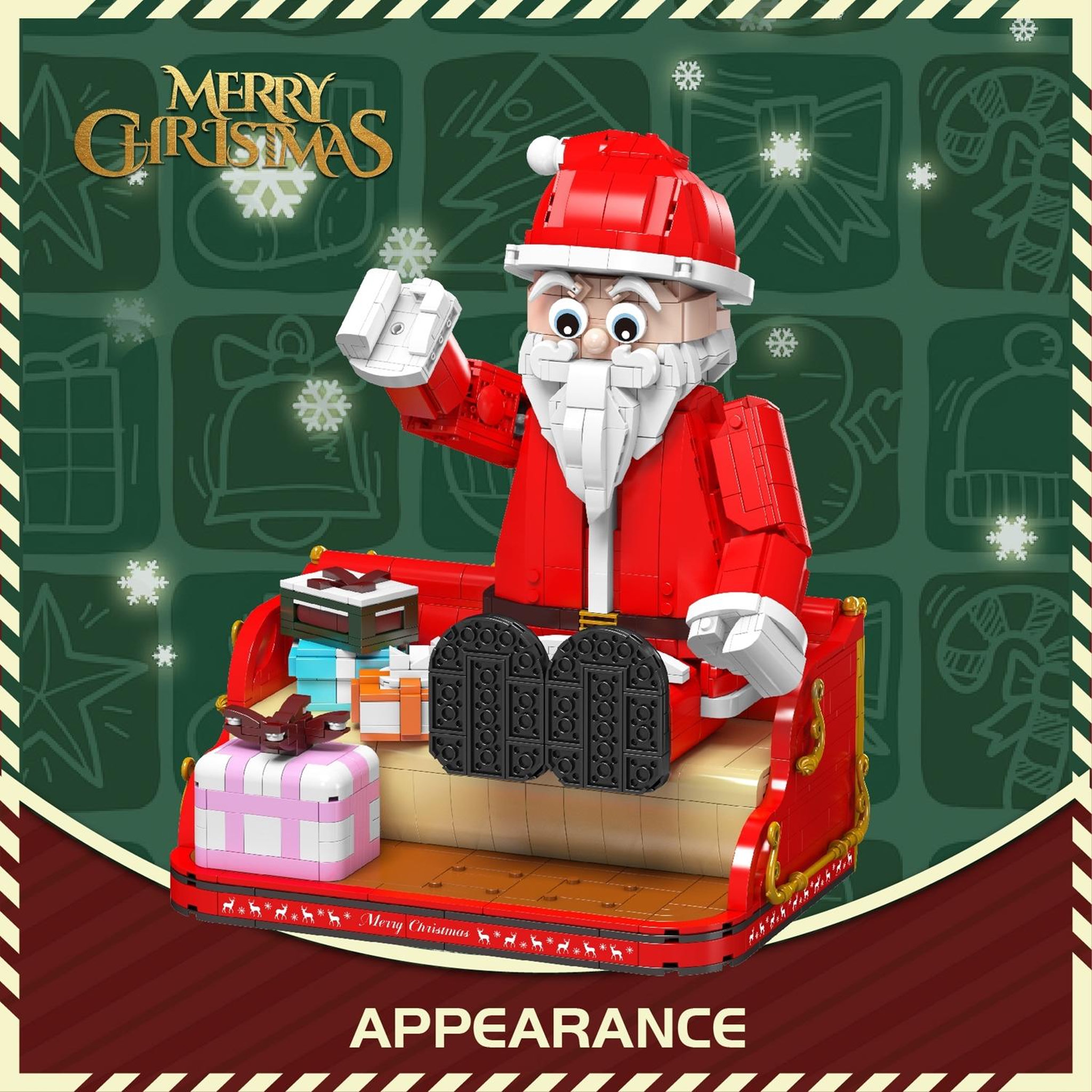 Voir la diapositive 3 : MOULD KING Le père Noël avec cadeaux