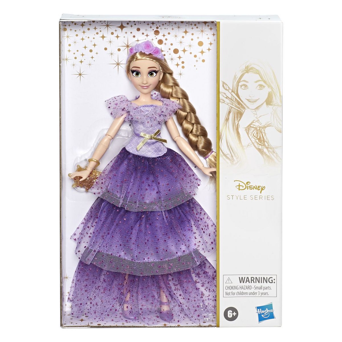 HASBRO Poupée Disney Princesse Raiponce Robe Violette Style Series