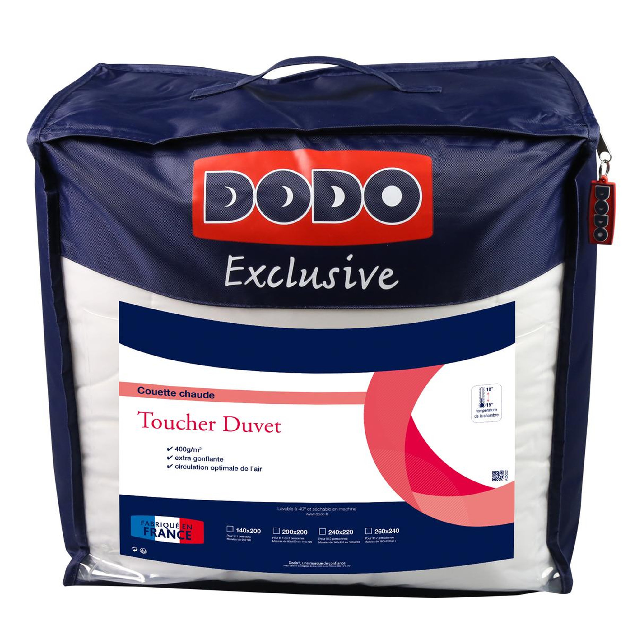 Voir la diapositive 3 : DODO Couette toucher duvet chaude