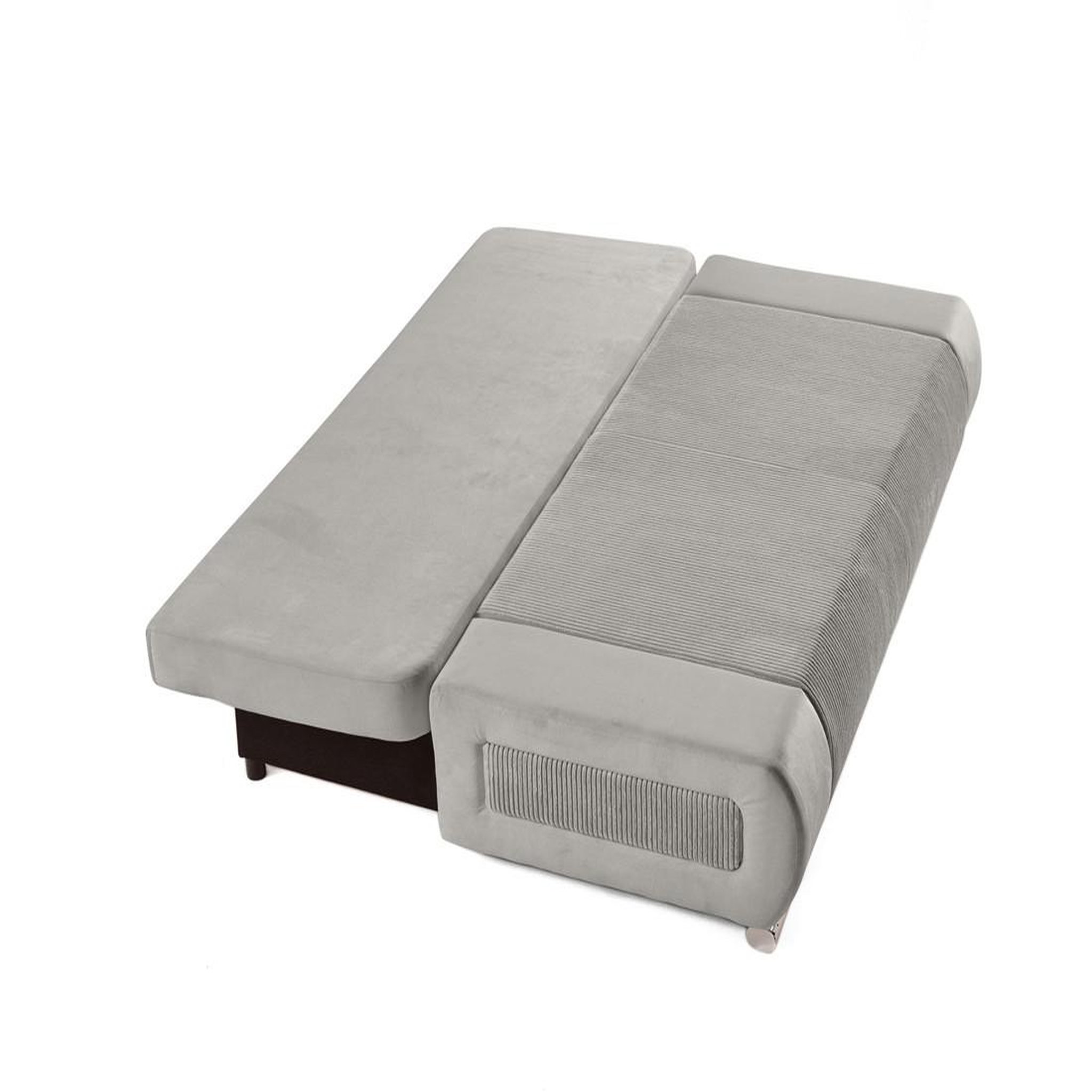 Voir la diapositive 3 : BEST MOBILIER Elio - canapé 3 places convertible - avec coffre - en velours et velours côtelé