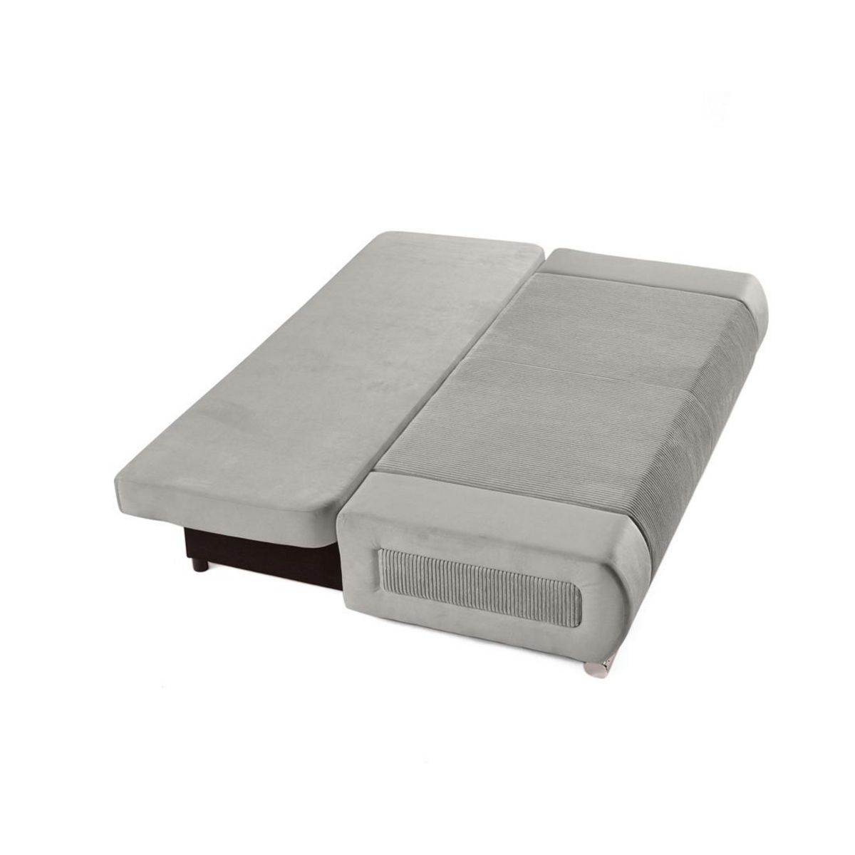 BEST MOBILIER Elio - canapé 3 places convertible - avec coffre - en velours et velours côtelé