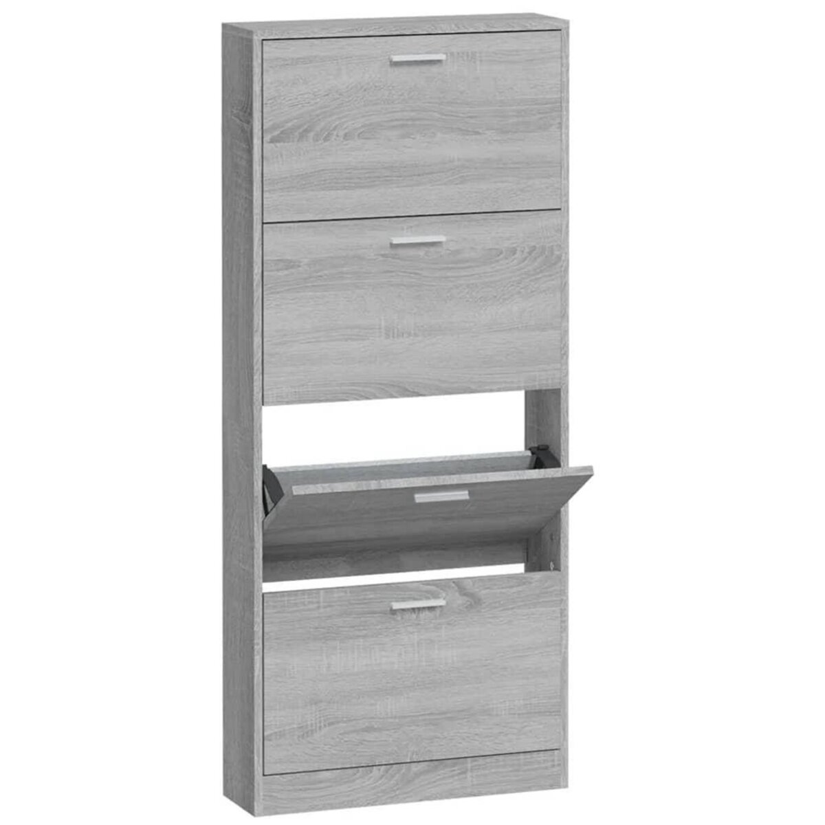 VIDAXL Armoire a chaussures Sonoma gris 59x17x150 cm Bois d'ingenierie