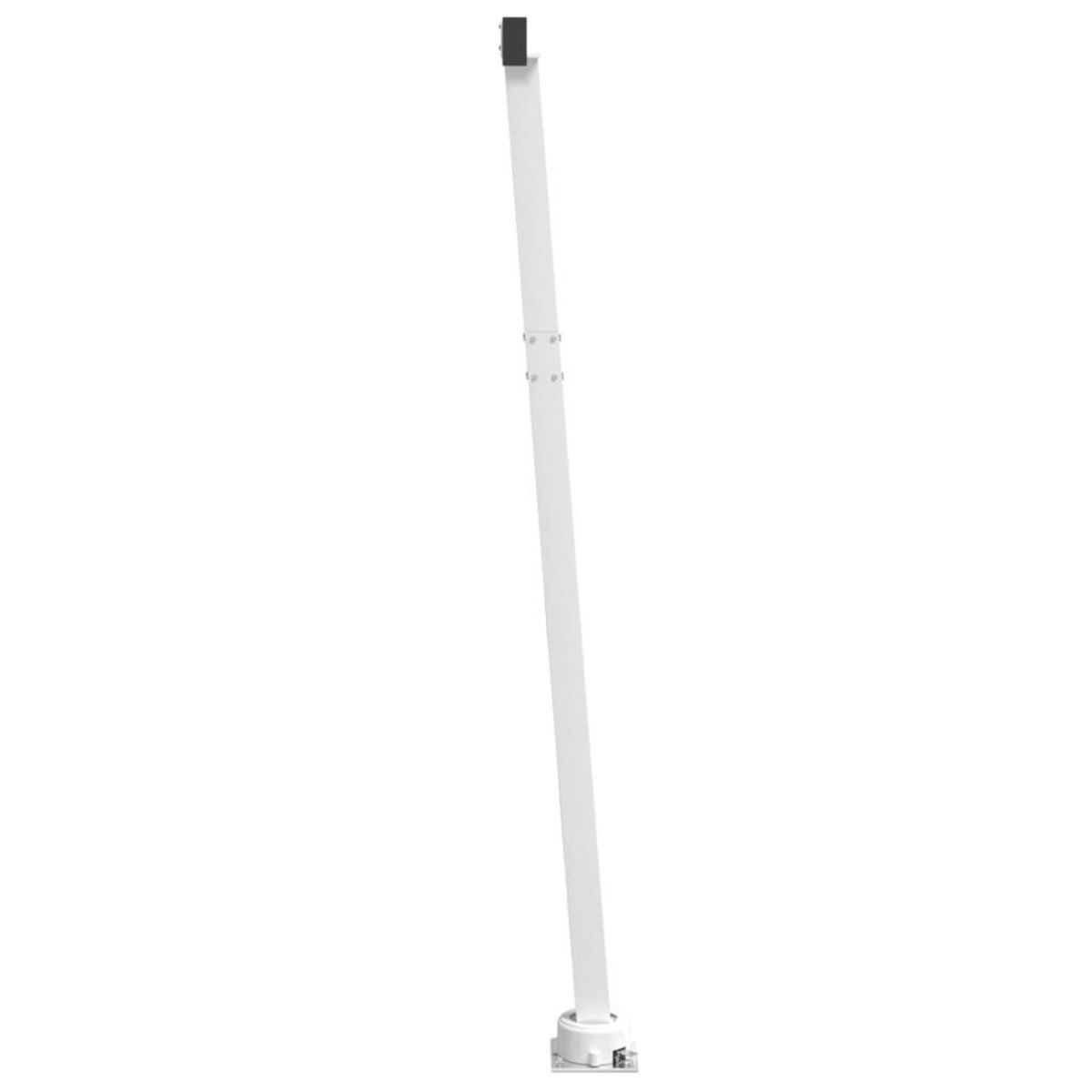 VIDAXL Jeu de poteaux d'auvent blanc 450x245 cm fer