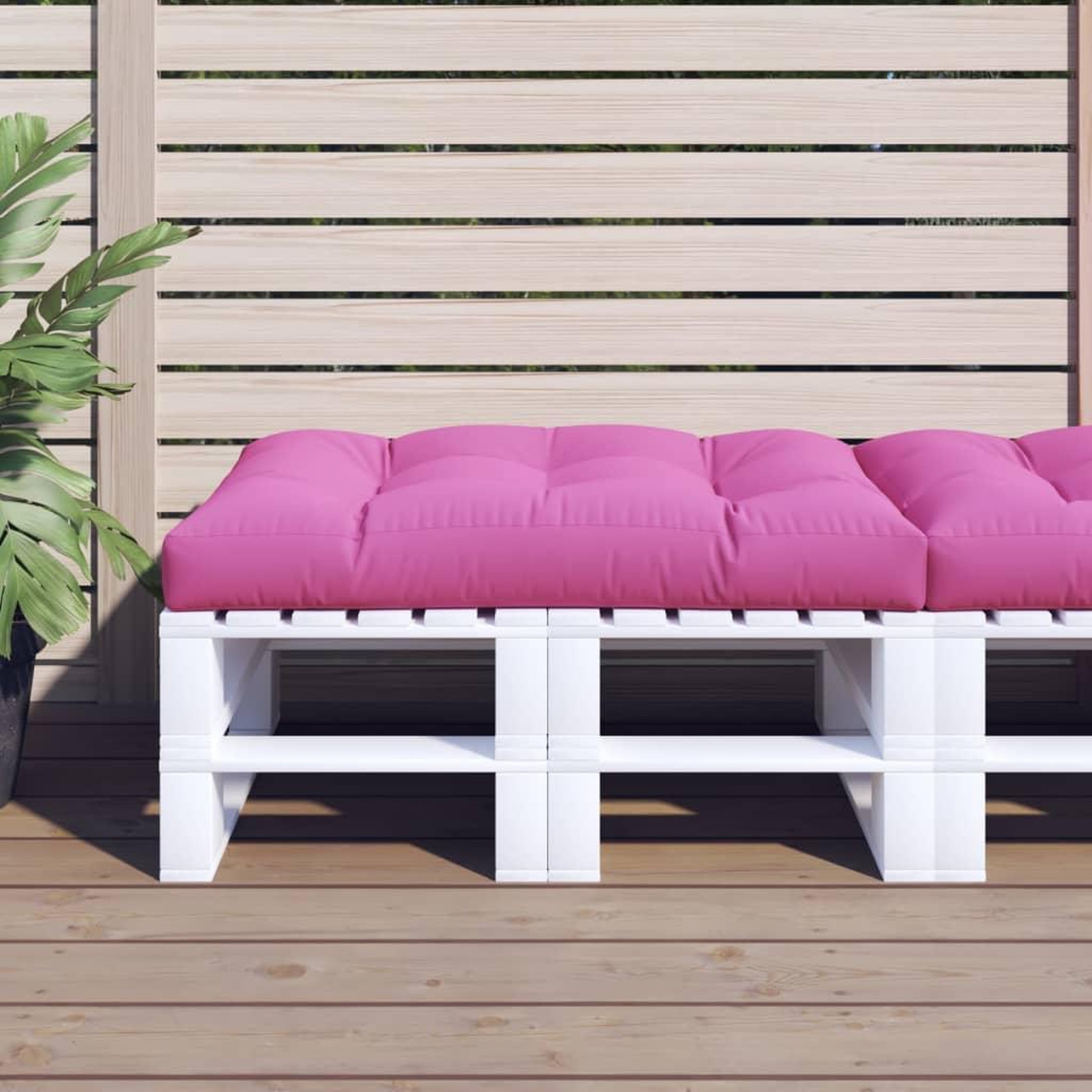 VIDAXL Coussin de palette Rose 120x80x12 cm tissu