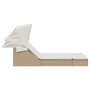 Voir la diapositive 4 : VIDAXL Chaise longue double avec auvent et coussins beige poly rotin