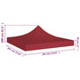 Voir la diapositive 5 : VIDAXL Toit de tente de reception 3x3 m Bordeaux 270 g/m^2