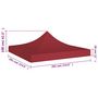 Voir la diapositive 5 : VIDAXL Toit de tente de reception 3x3 m Bordeaux 270 g/m^2
