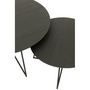 Voir la diapositive 4 : Paris Prix Lot de 2 Tables Basses Gigognes en Teck  Lucille  80cm Noir