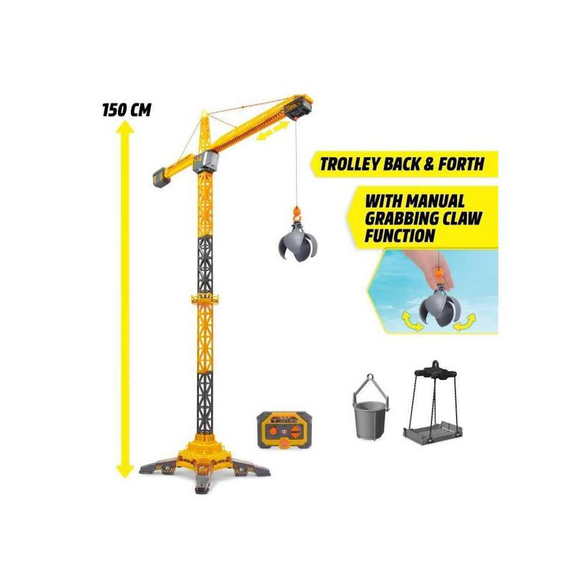 SMOBY Dickie - Grue radio commandée - 203729023 - 150 cm