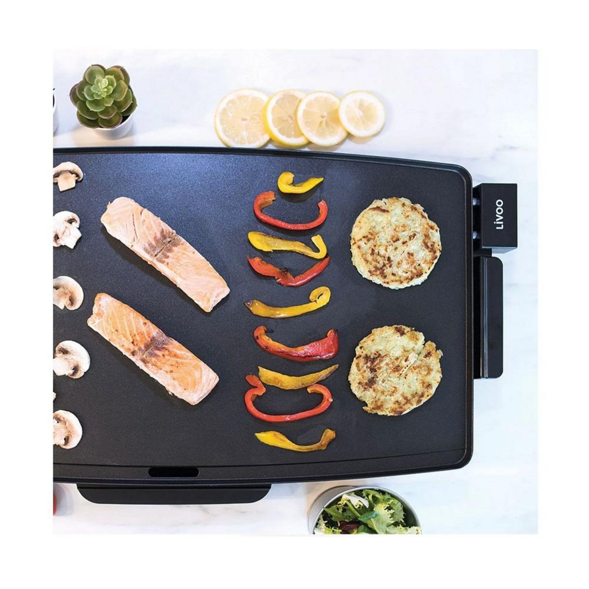 LIVOO Plancha électrique 2400w 59,5x34,5cm - DOC215