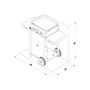 Voir la diapositive 5 : Eno Plancha gaz Combo Initial 50 Inox 2 brûleurs sur chariot, 47x36 cm