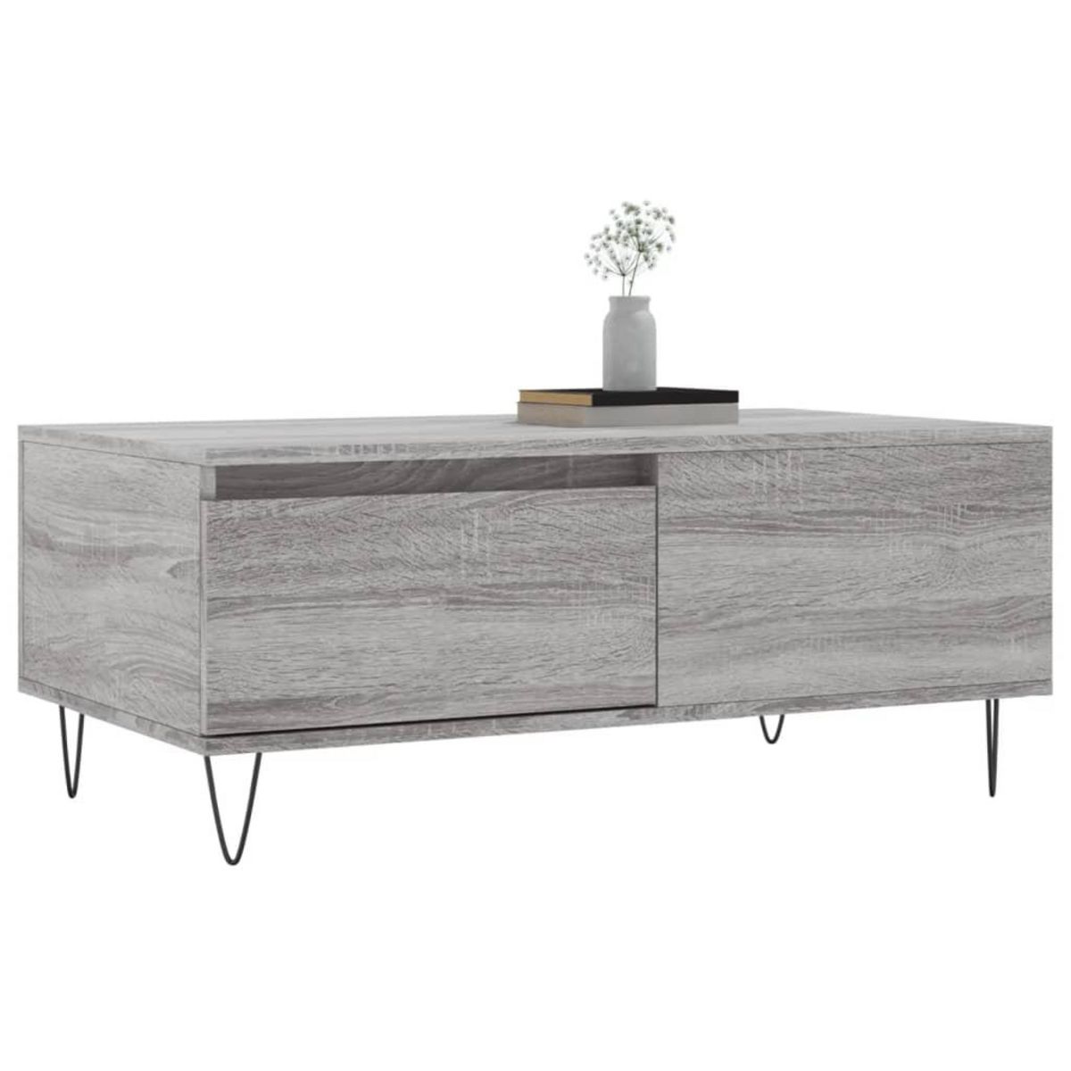 VIDAXL Table basse Sonoma gris 90x50x36,5 cm Bois d'ingenierie