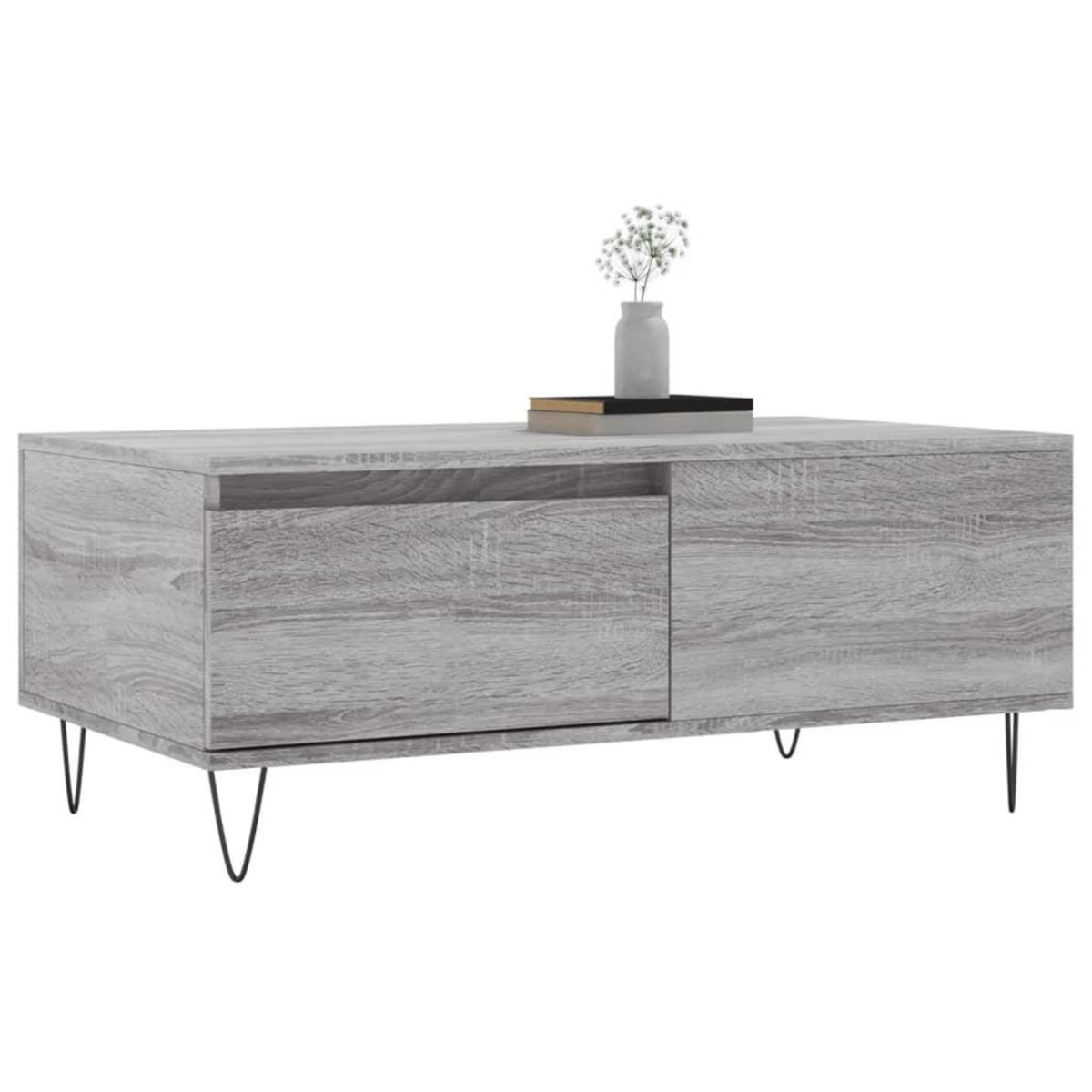 VIDAXL Table basse Sonoma gris 90x50x36,5 cm Bois d'ingenierie