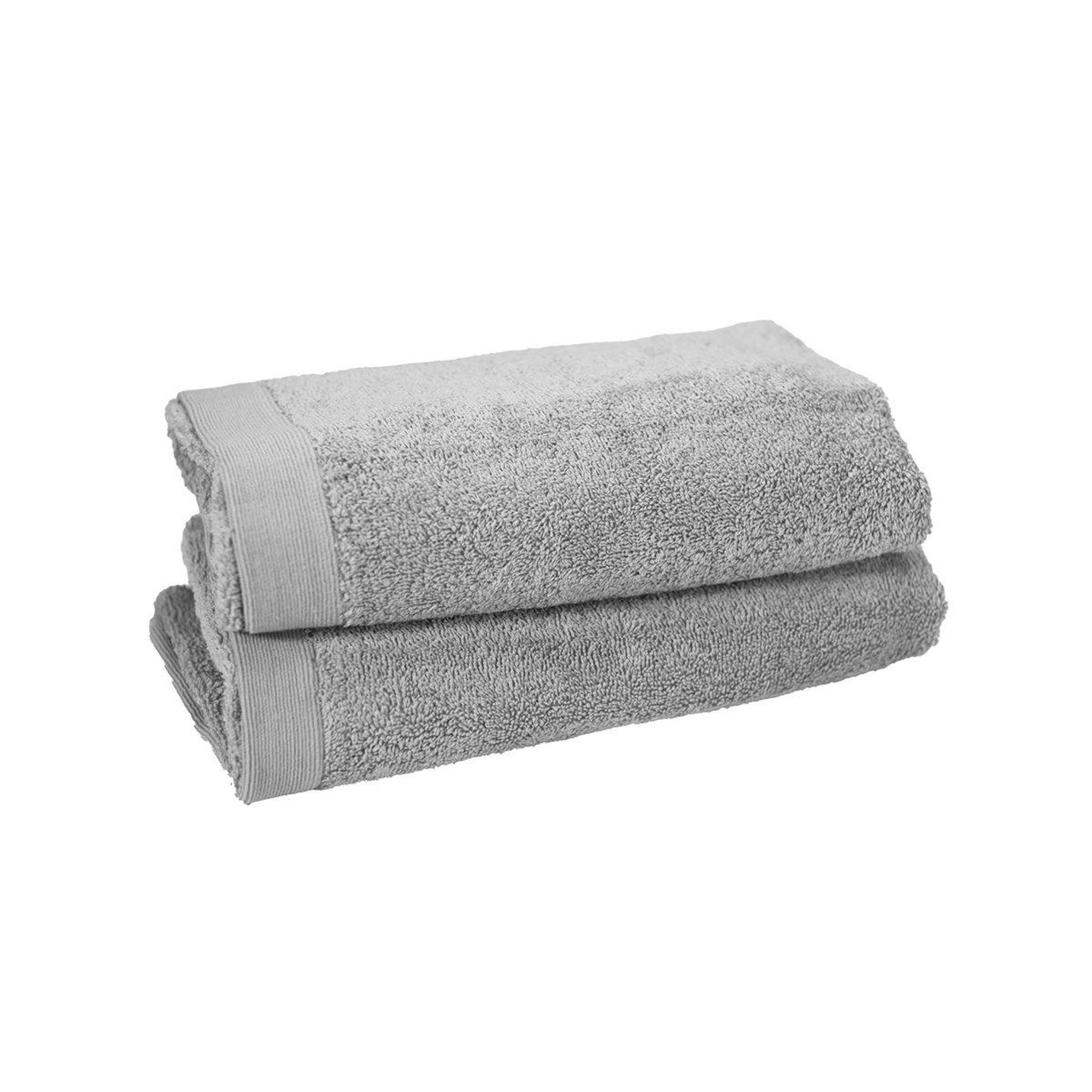 Sensei Maison Lot de 2 serviettes de toilette 500 g/m² STUDIO - 50x90 cm. Coloris disponibles : Gris, Vert, Blanc, Marron, Bleu, Violet