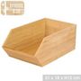 Voir la diapositive 2 : URBAN LIVING Organisateur empilable en bambou - L. 31 x l. 18 x H. 12 cm