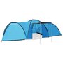 Voir la diapositive 1 : VIDAXL Tente igloo de camping 650x240x190 cm 8 personnes Bleu