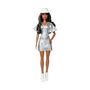 Voir la diapositive 3 : BARBIE Barbie - Poupée Barbie Fashionistas Robe Argentée avec chapeau de cowboy - Barbie - HYT95