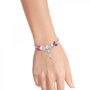 Voir la diapositive 2 : SC CRYSTAL Bracelet de charms perles roses et acier SC Crystal