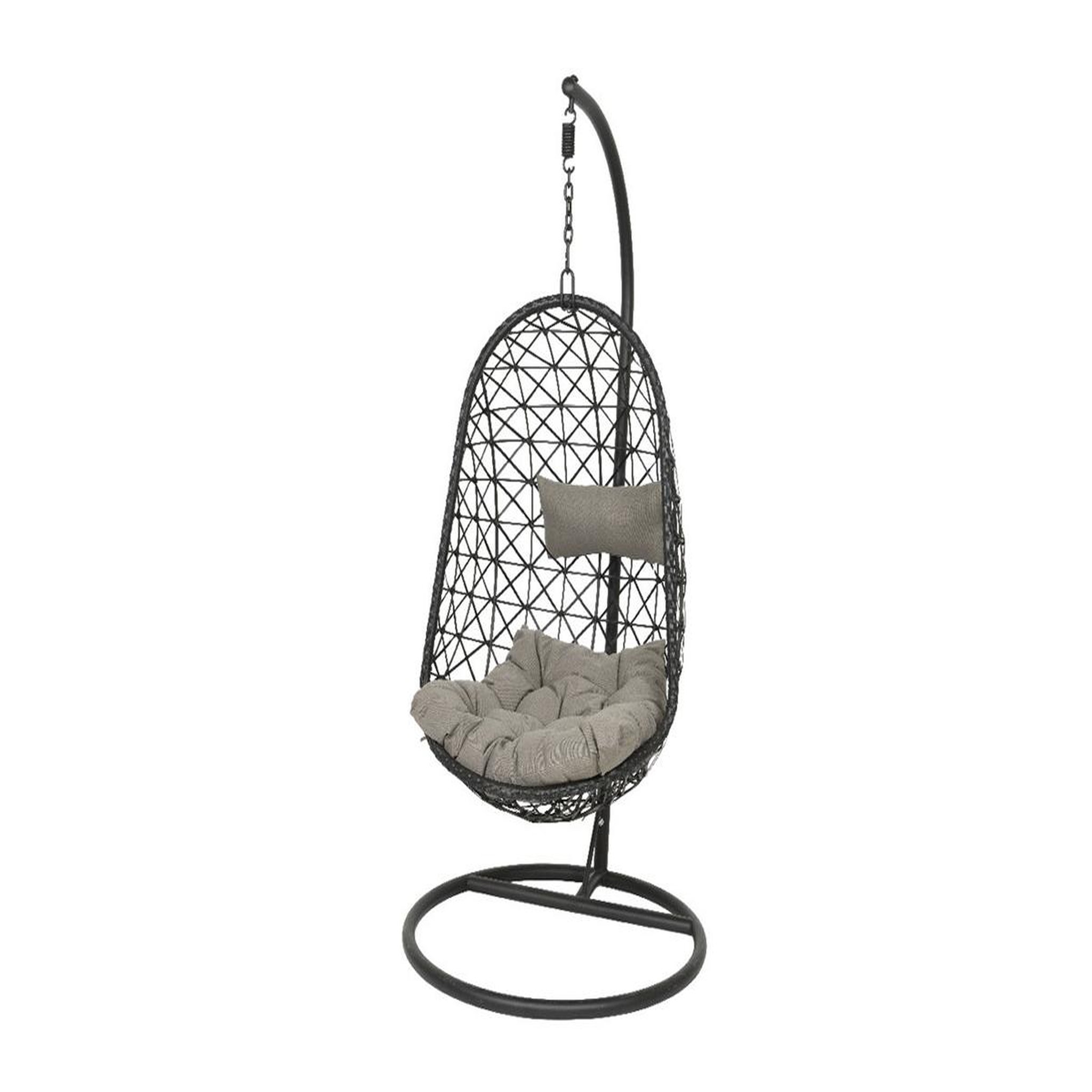 JARDIDECO Fauteuil suspendu bologna noir - jardideco