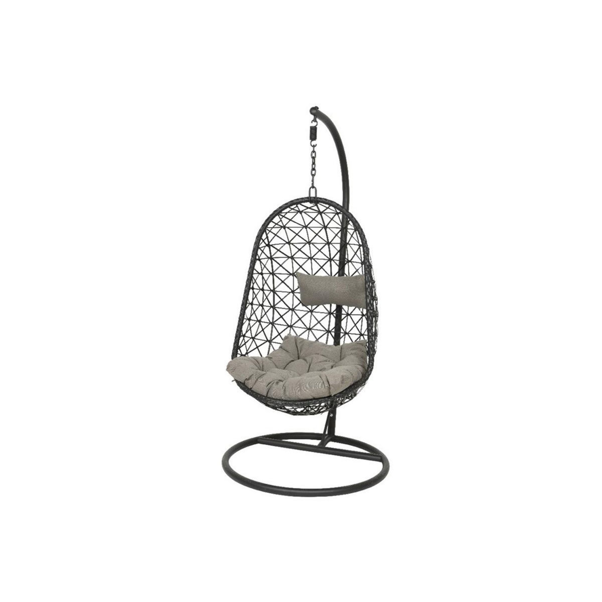 JARDIDECO Fauteuil suspendu Bologna Noir - Jardideco