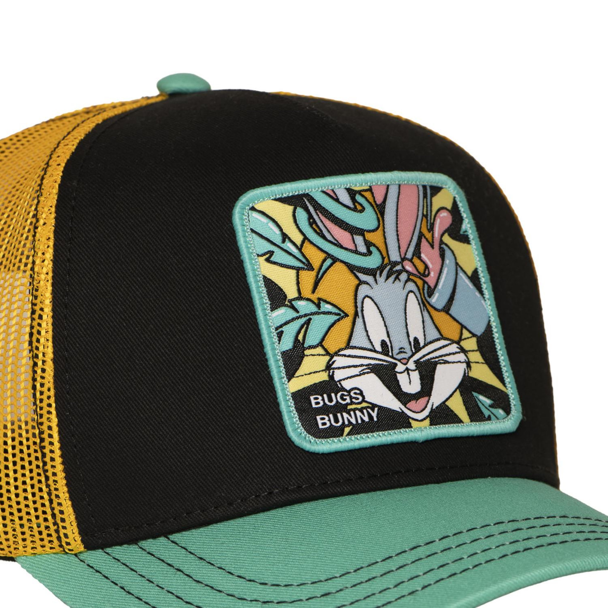 Voir la diapositive 3 : CAPSLAB Casquette Trucker avec filet Looney Tunes Bugs Bunny