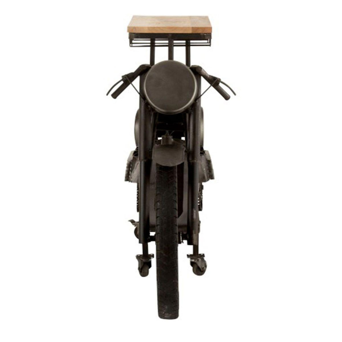 Paris Prix Table de Bar Design  Motocyclette  200cm Gris