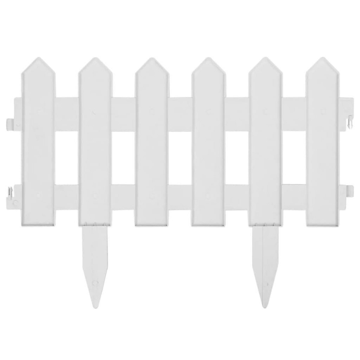 VIDAXL Bordures de pelouse 25 pcs Blanc 10 m PP