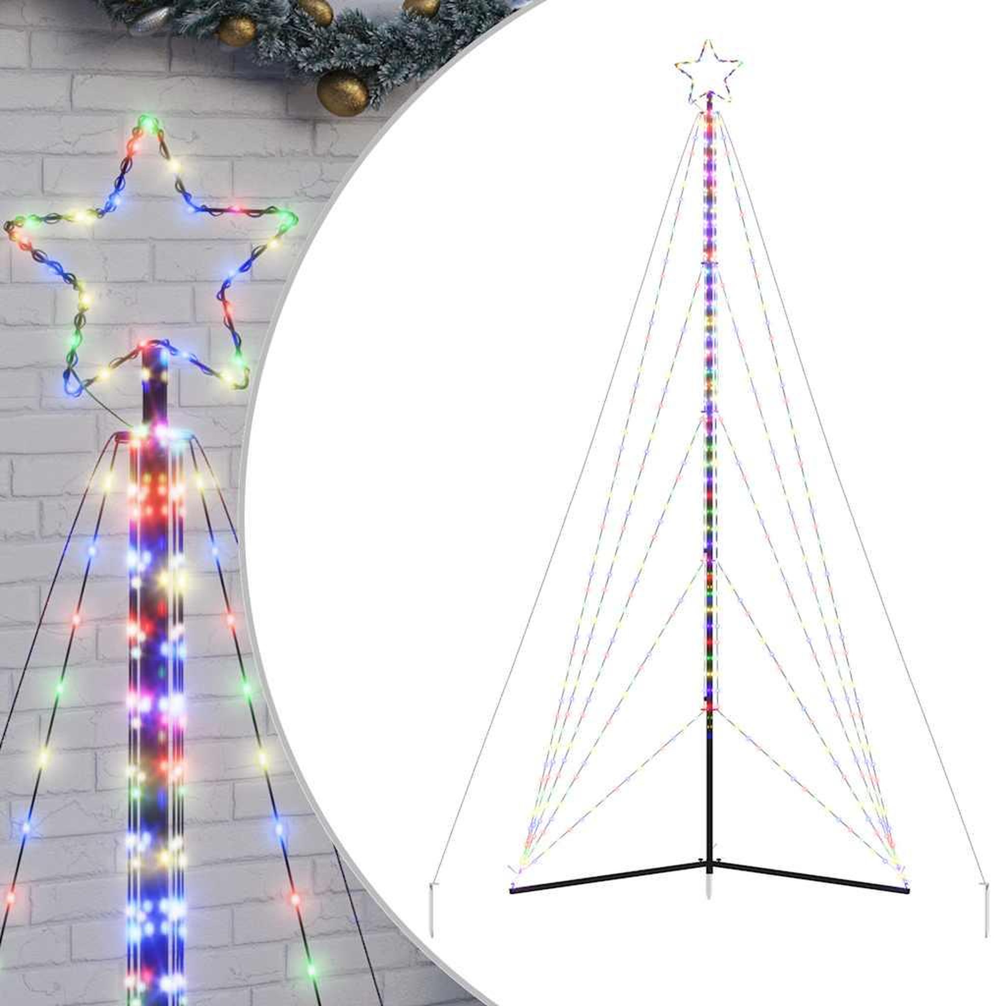 Voir la diapositive 2 : VIDAXL Sapin de Noël a LED 615 LED colorees 404,5 cm