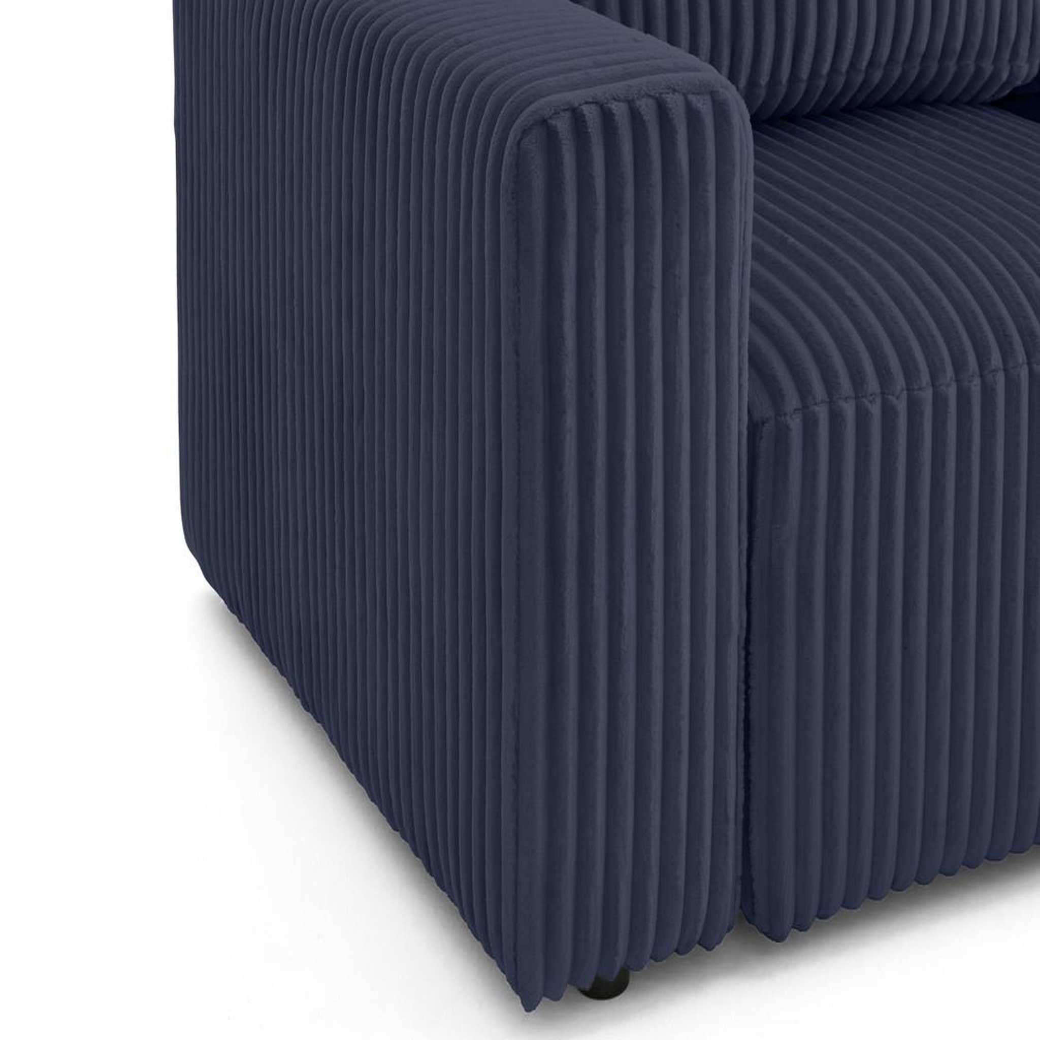 Voir la diapositive 4 : LISA DESIGN Livy - canapé d'angle réversible 4 places convertible avec coffre en velours côtelé grosses côtes
