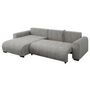 Voir la diapositive 3 : BEST MOBILIER Rosalie - canapé d'angle réversible 4 places convertible avec coffre en tissu bouclette