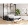 Voir la diapositive 9 : Canapé convertible système couchage express matelas 140x190 17cm 3 places en tissu DYLAN 