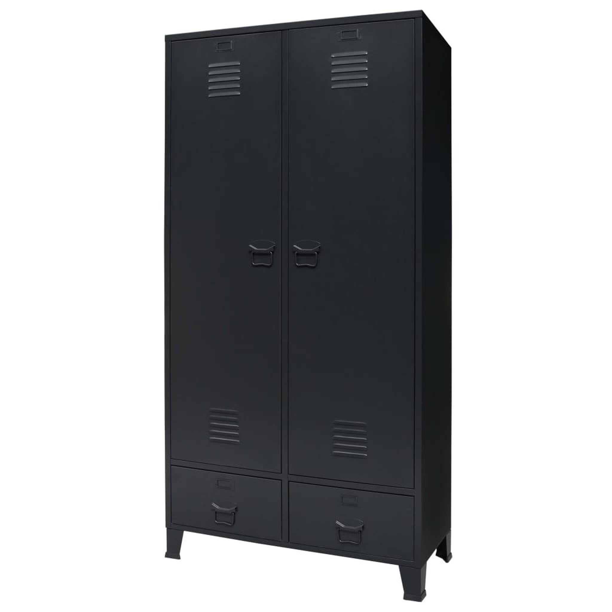 Voir la diapositive 1 : VIDAXL Garde-robe Metal de style industriel 90 x 40 x 180 cm Noir