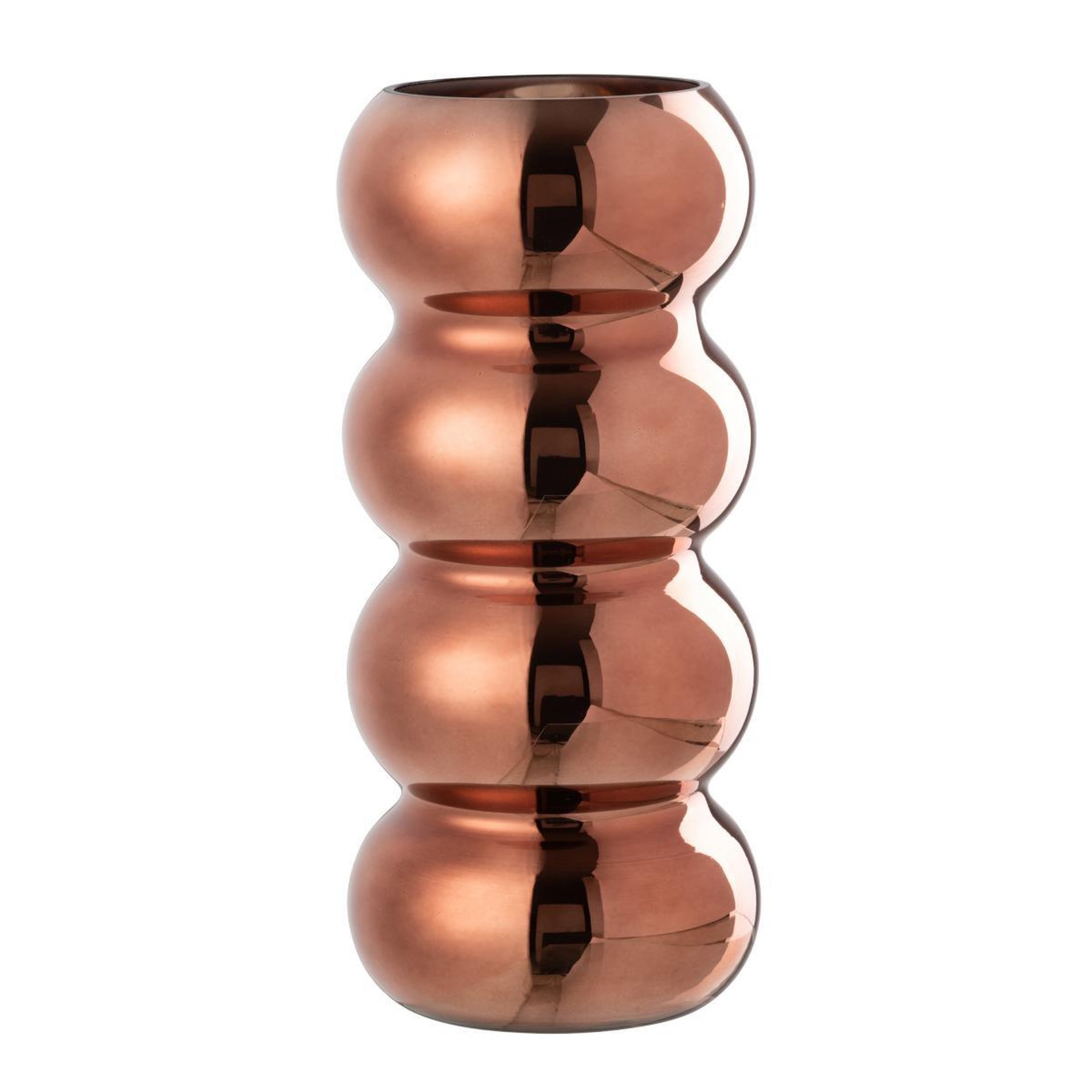 J-LINE Vase design chenille  cléa  30cm brun