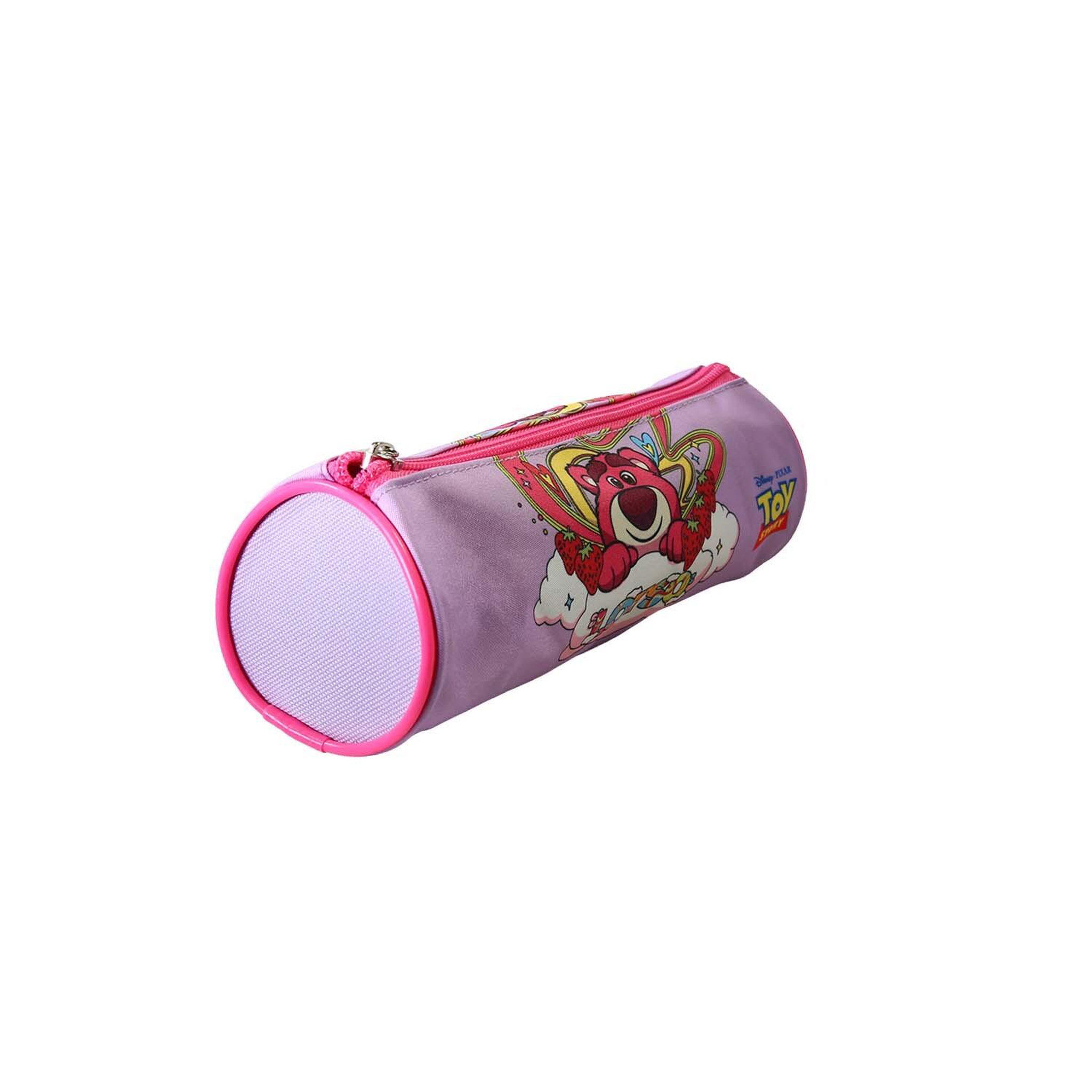 Voir la diapositive 2 : Bagtrotter Toy Story - Trousse scolaire ronde - Rose - Fille - 1 compartiment