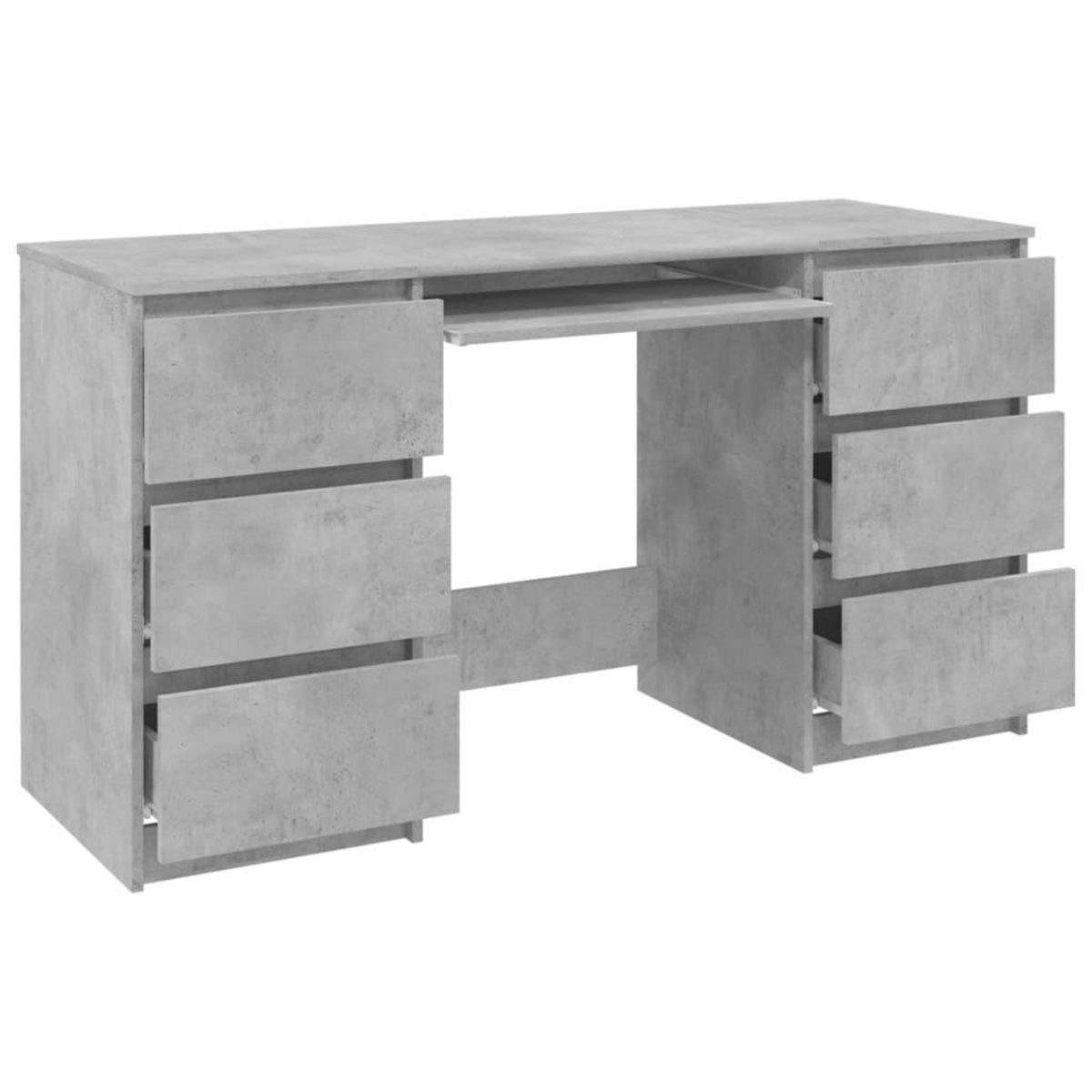 VIDAXL Bureau Gris beton 140x50x77 cm Bois d'ingenierie