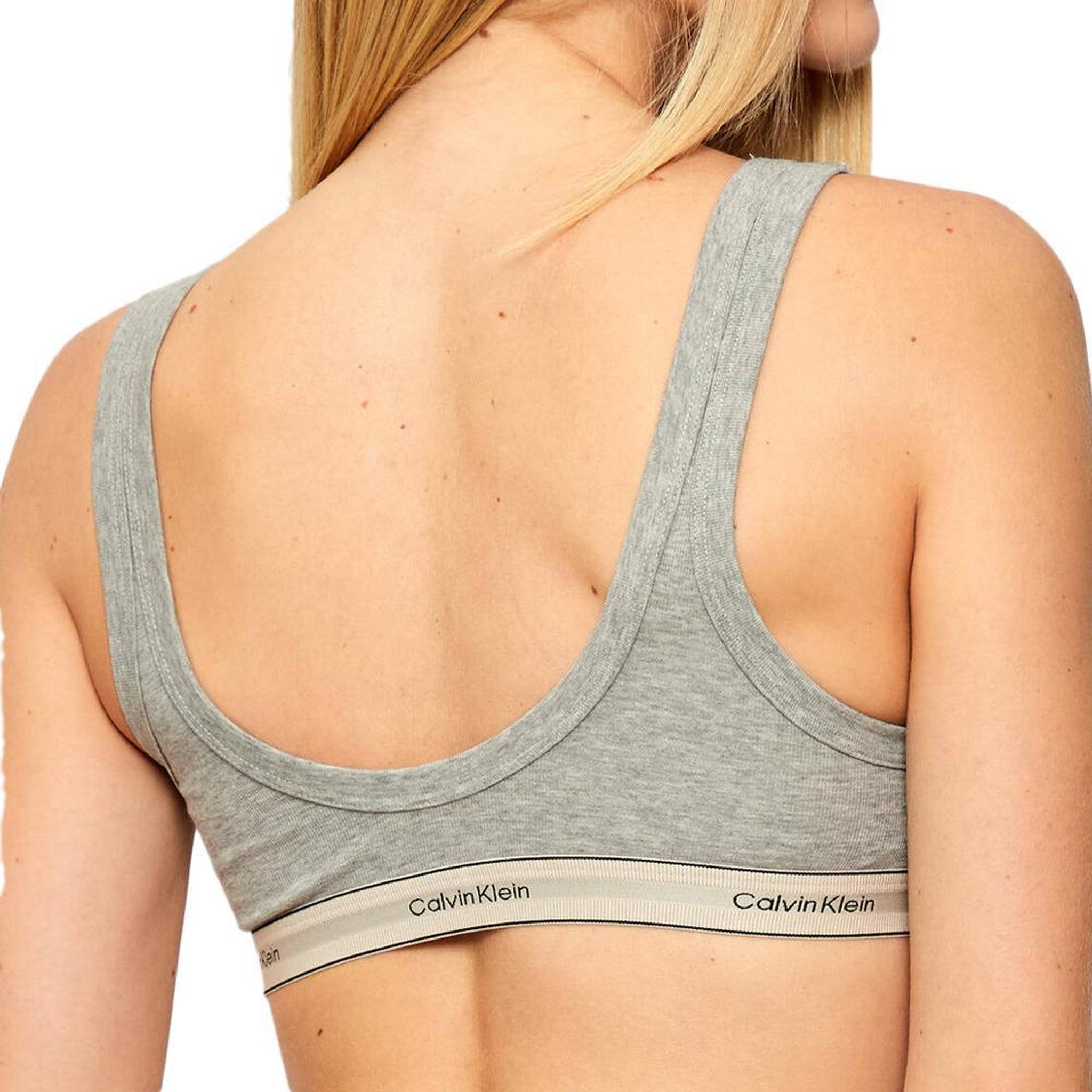 Voir la diapositive 2 : CALVIN KLEIN JEANS Brassière Grise Femme Calvin Klein Jeans Unlined
