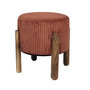 Voir la diapositive 1 : The Home Deco Factory Tabouret côtelé SCOTT terracotta