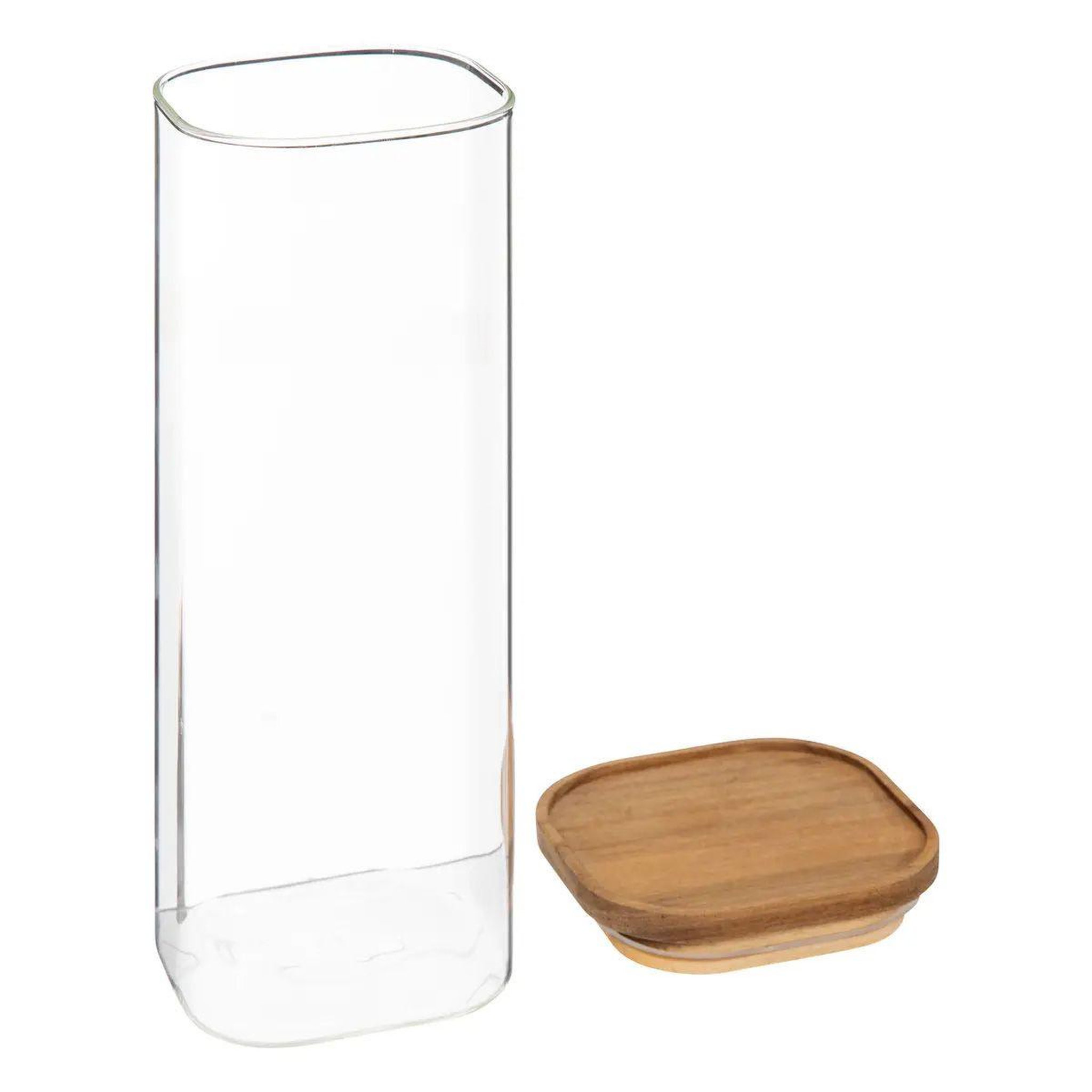 Voir la diapositive 2 : FIVE Bocal en verre  hermet  2l transparent & marron