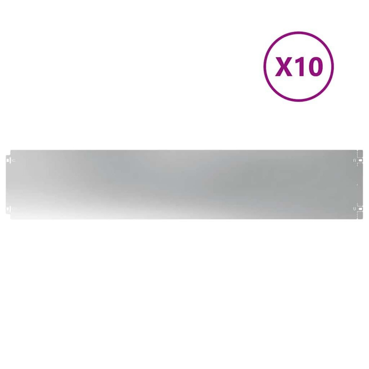 VIDAXL Bordures de pelouse 10 pcs 20x103 cm acier galvanise