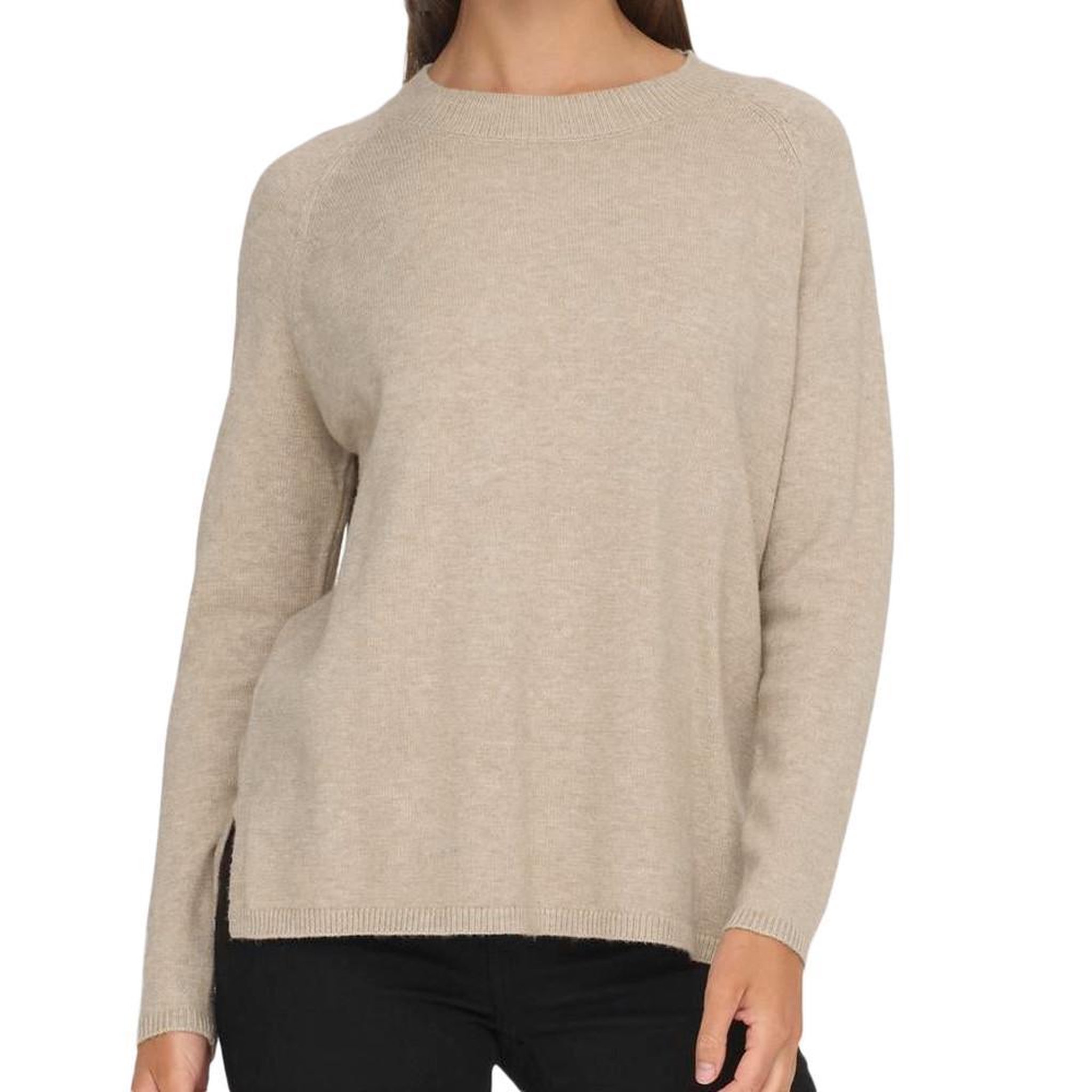 JACQUELINE DE YONG Pull Beige Femme JDY Marco Slit. Coloris disponibles : Beige
