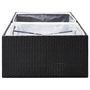 Voir la diapositive 5 : VIDAXL Jardiniere Noir 157x80x40 cm Resine tressee