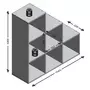 FMD FMD Cloison de separation avec 6 compartiments Gris beton