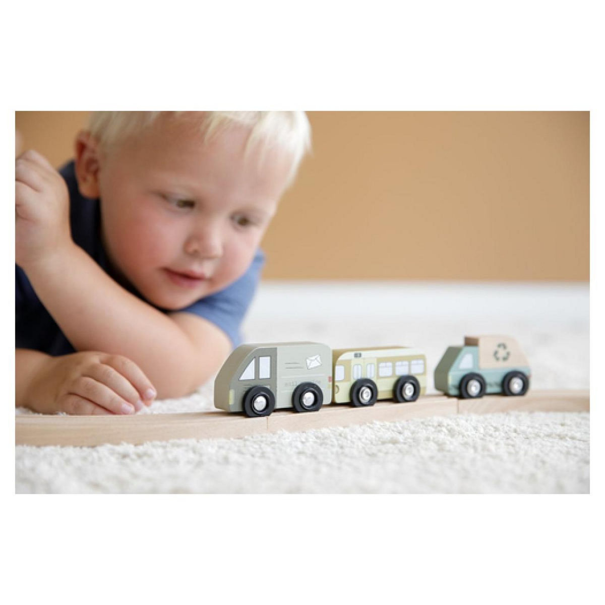 LITTLE DUTCH extension Circuit train en bois - 9 vehicules