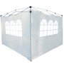 Voir la diapositive 1 : OUTSUNNY Parois latérales de rechange barnum tonnelle 3 x 3 ou 3 x 6 m 2 pièces 2 grandes fenêtres blanc