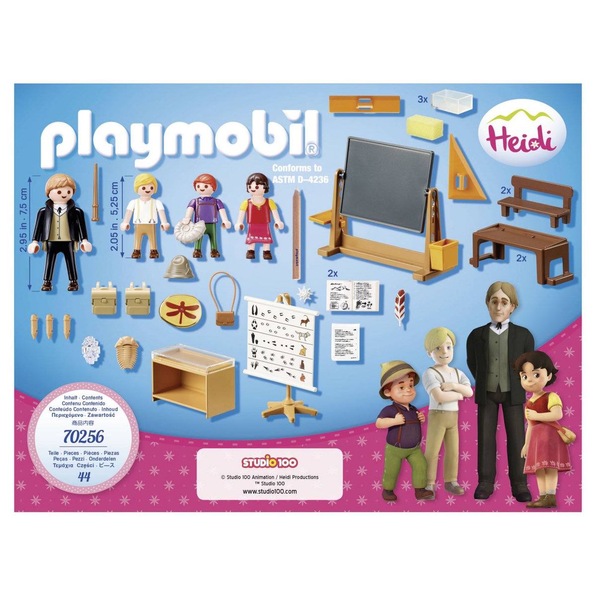 PLAYMOBIL 70256 - Heidi - Salle de classe à Dörfli