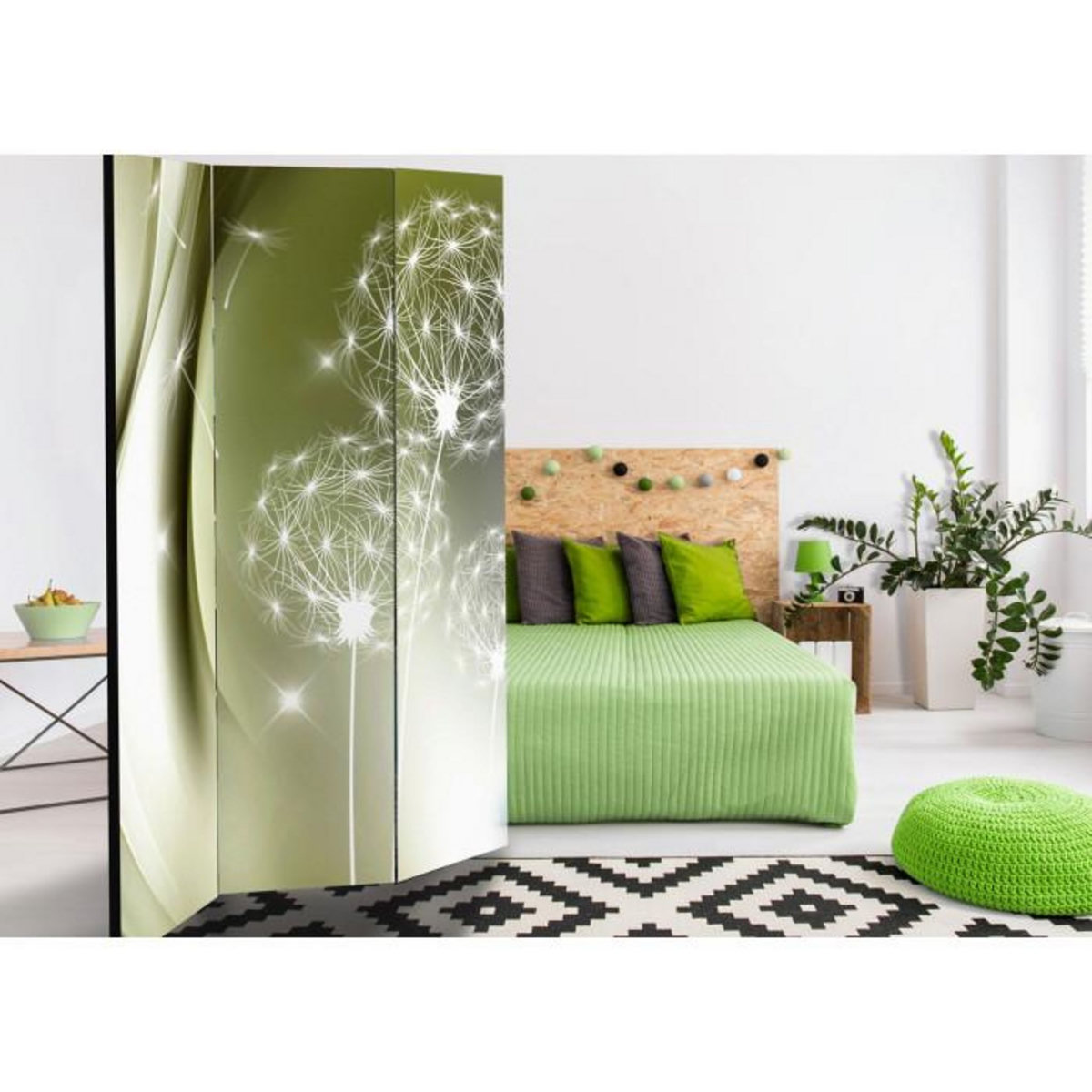 Paris Prix Paravent 3 Volets  Green Gentleness  135x172cm