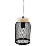 ATMOSPHERA Suspension métal bois Zely noir