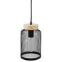 Voir la diapositive 1 : ATMOSPHERA Suspension métal bois Zely noir